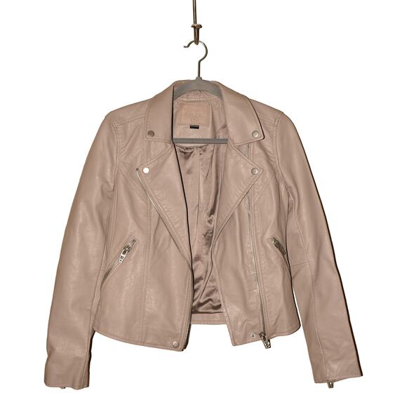 BLANKNYC $98 Life Changer Moto Jacket in Fawn w/ Brushed Silver Small - Picture 3 of 6